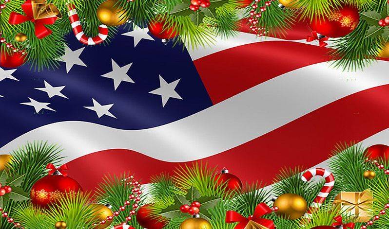 Us christmas. Флаг новый год. Флаг с новым годом. Новогодний флаг США. Американский флаг Рождество.